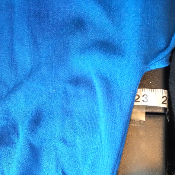 Vtg Back Button Ruched Side Pencil Skirt 2 Pc Suit Sz 10 Turquoise Office Siren - Picture 14 of 16